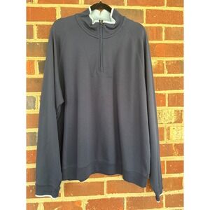 Williams & Kent Sweater Mens XXL Quarter Zip Pullover Long Sleeve Navy Blue Pima